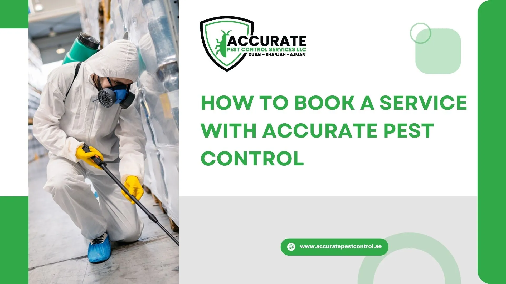 Technician performing Dubai Municipality Pest Control treatment inside commercial facility