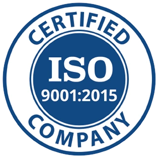 ISO 9001:2015 certified company logo showing quality management compliance in Dubai services
