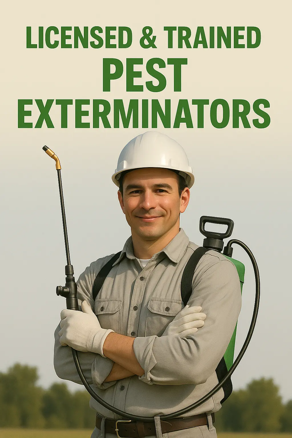 Licensed and trained pest control expert using professional equipment in Dubai for safe pest treatment