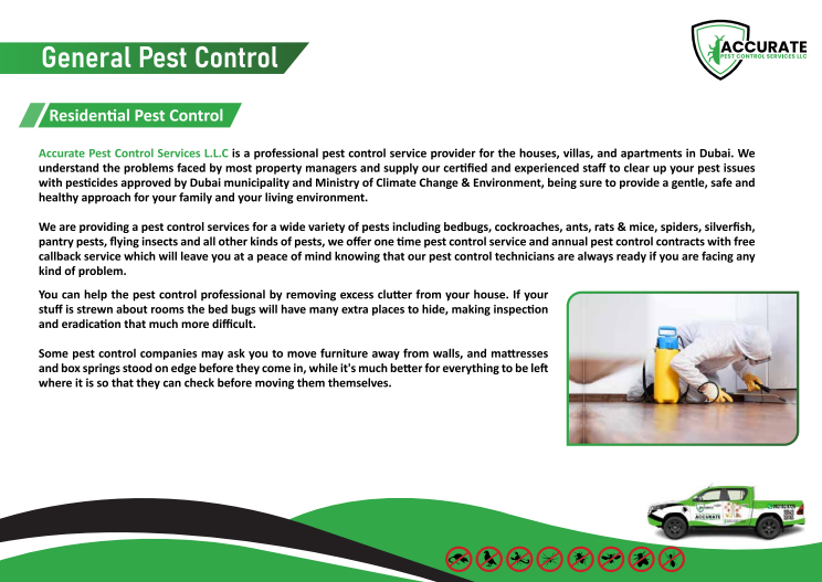 Accurate Pest Control Service in Dubai